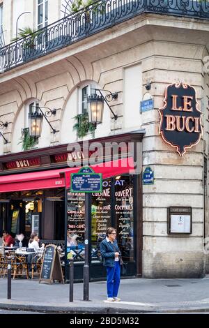 Le Buci Cafe, Saint Germain des Pres, Parigi, Francia Foto Stock