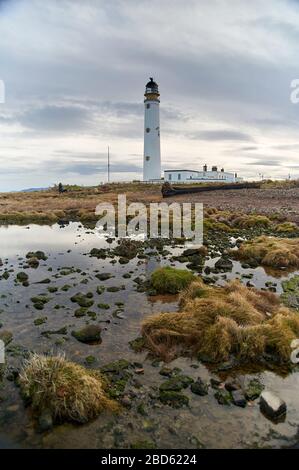 Barns Ness Lighthouse, Dunbar, East Lothian, Scozia, Regno Unito, GB. Foto Stock