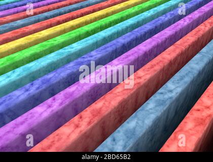 Sfondo digitale moderno di piastrelle multicolore astratte. Rendering 3D Foto Stock