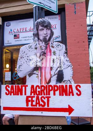 Elvis Presley ha tagliato fuori la decorazione nel North End Boston Massachusetts Stati Uniti Foto Stock