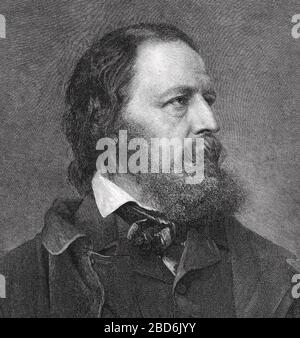 ALFRED, Lord TENNYSON (1809-1892) poeta inglese circa 1860. Foto Stock