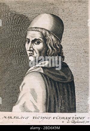 MARSILIO FICINO (1433-1499) studioso e filosofo del Rinascimento italiano Foto Stock