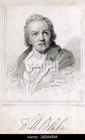 WILLIAM BLAKE (1757-1827) poeta inglese nel 1807 Foto Stock