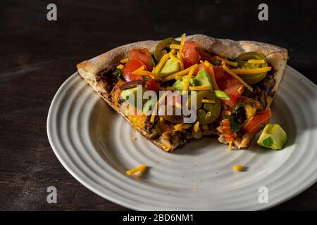 Fetta di pizza taco. Foto Stock