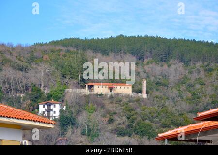 Megali Panagia-Chalkidiki-Grecia-Panagouda chiesa Foto Stock