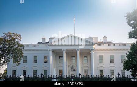 La casa bianca a Washington DC, Stati Uniti d'America Foto Stock