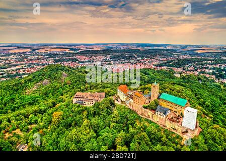 Castello di Wartburg a Eisenach - Turingia, Germania Foto Stock