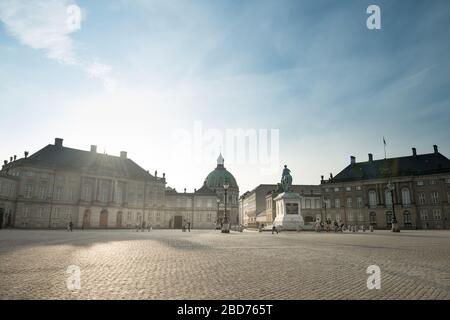 Palazzo Amalienborg a Copenaghen, Danimarca. Foto Stock