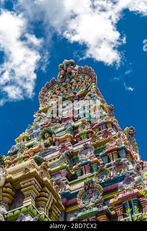 Hindu Temple, Sri Navasakthi Vinayagar Temple, Port Victoria, Mahe, Seychelles Foto Stock