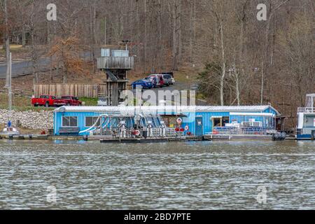 Marina sul lago Cave Run nel Kentucky Foto Stock