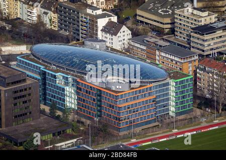 edificio degli uffici dello Spherion a Dusseldorf, 24.02.2014, vista aerea, Germania, Renania settentrionale-Vestfalia, basso Reno, Dusseldorf Foto Stock