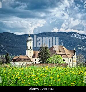 Pellegrinaggio Chiesa di Wies, Germania, Baviera, Steingaden Foto Stock