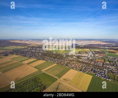 , carbone marrone superficie mineraria Niederzier, 29.01.2014, vista aerea, Germania, Nord Reno-Westfalia, basso Reno, Niederzier Foto Stock