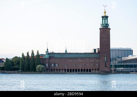 Il Municipio di Stoccolma, noto anche come Stockholms Stadshus, si trova a Stoccolma, Svezia, Europa Foto Stock