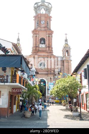 Parroquia de Nuestra Señora de Guadalupe, Puerto Vallarta, Nayarit, Messico Foto Stock