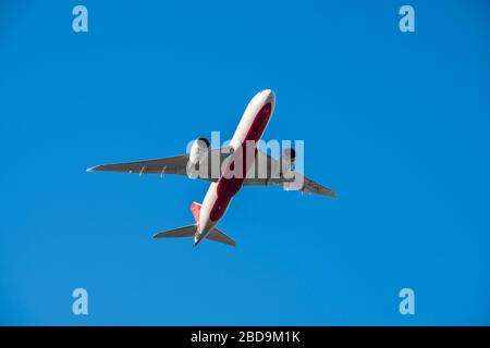 Air India, Boeing 787-8 Dreamliner, decollo dall'aeroporto di Londra Heathrow Foto Stock