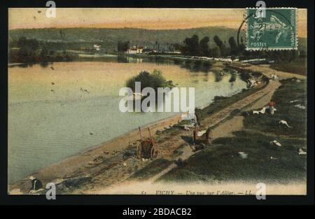 RUSSIA KALININGRAD, 29 MAGGIO 2017: Cartolina stampata dalla Francia mostra vecchia cartolina, circa 1910 Foto Stock