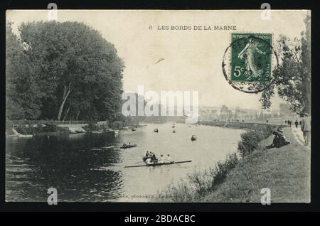 RUSSIA KALININGRAD, 29 MAGGIO 2017: Cartolina stampata dalla Francia mostra vecchia cartolina, circa 1910 Foto Stock