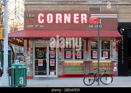 La Esquina, 1402 2nd Ave, New York, NYC foto di un ristorante messicano alla moda nell'Upper East Side di Manhattan Foto Stock