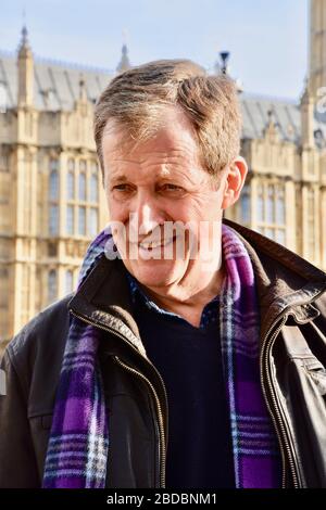 Alastair Campbell. Hanno visitato i manifestanti anti anti anti anti anti anti anti Brexit pro EU per dare il suo sostegno. Case del Parlamento, Westminster, Londra. REGNO UNITO Foto Stock