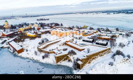 Fortezza di Suomenlinna a Helsinki in Finlandia Foto Stock