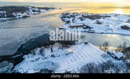 Vista invernale di Helsinki Finlandia. Foto Stock