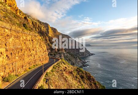 Chapman's Peak Drive a Cape Town, Sud Africa. Foto Stock