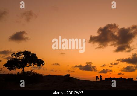 Le albe e i tramonti ci ricordano quanto bella vita che ci dà un sacco di speranze e futuro Foto Stock