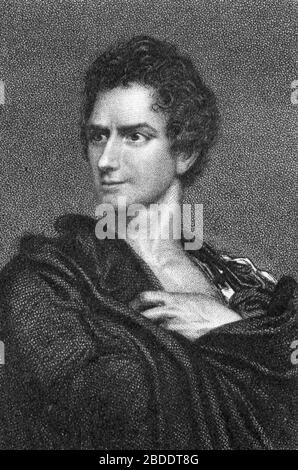 Attore inglese Edmund Kean (1787–1833) come Coriolanus di William Shakespeare, 1820. Dopo Thomas Charles Wageman (1787–1863). Foto Stock