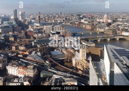 La vista dalla Shard Foto Stock