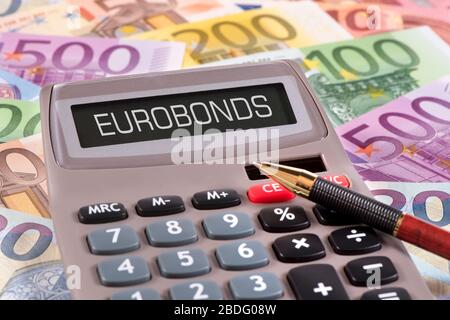 Eurobond oder Corona-bonds zur Finanzierung der Corona-Krise Foto Stock