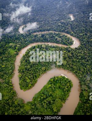 Rio delle Amazzoni, Pastaza Ecuador Foto Stock