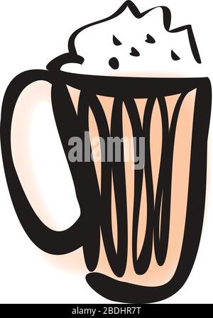 Vettore di birra logo design modello. oktoberfest pub o icona. Illustrazione Vettoriale