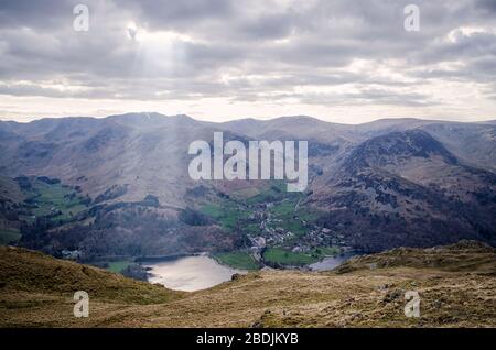 Paesaggi del Lake District con una bella luce Foto Stock