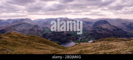 Paesaggi del Lake District con una bella luce Foto Stock
