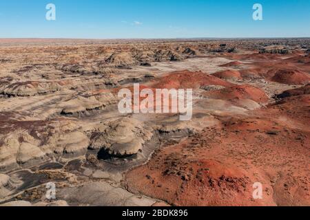 Formazioni di roccia selvaggia nella natura selvaggia del deserto del New Mexico Foto Stock