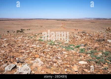 Vista dal Monte Poole in un'Australia remota. Milparinka, NSW, Australia Foto Stock