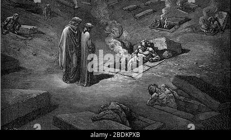 Gustave Dore - Dantes Inferno - ArchHeretics. Foto Stock