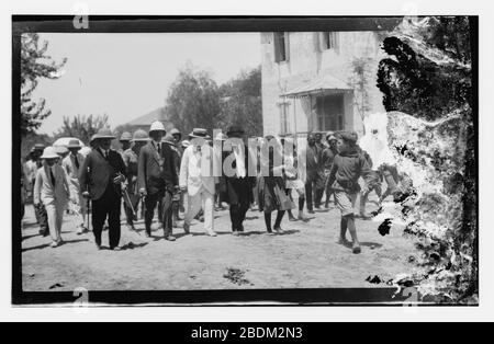 S.S. (Es. Herbert Samuel) nella colonia ebraica, luglio 1920 Foto Stock