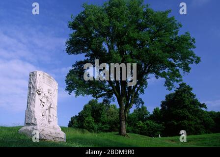 Tredicesimo monumento della fanteria dell'Ohio, Vicksburg National Military Park, Mississippi Foto Stock