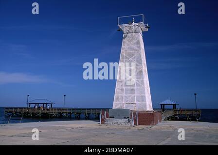 Merchant Marine Memorial, molo di Urie, Gulfport, Mississippi (prima dell'uragano Katrina) Foto Stock
