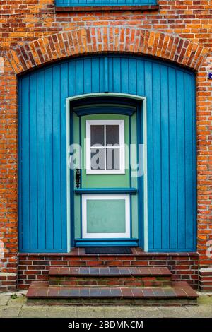 Haustür, Friedrichstadt, Nordfriesland Foto Stock