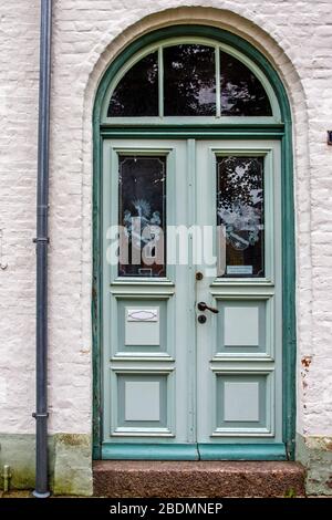 Haustür, Friedrichstadt, Nordfriesland Foto Stock