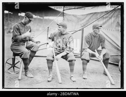 Hank Gowdy, Lefty Tyler, Joey Connolly, Boston NL (baseball) Foto Stock