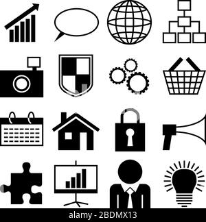 Pittogrammi/icone aziendali Illustrazione Vettoriale
