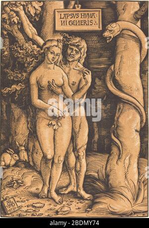 Hans Baldung Grien Adamo ed Eva. Foto Stock