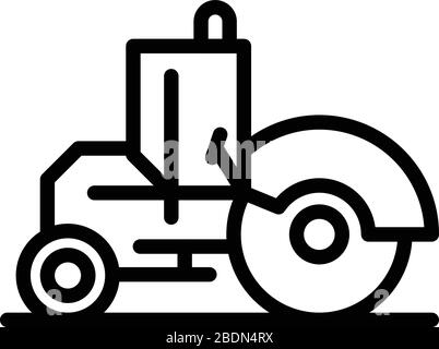 Icona del generatore di rulli stradali, stile del contorno Illustrazione Vettoriale