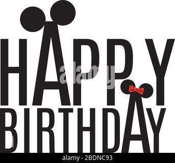 Happy Birthday tipografia Vectorart design Illustrazione Vettoriale