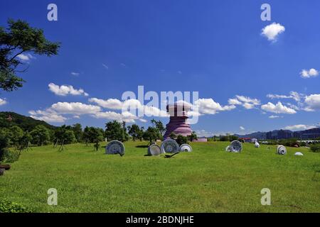 Foto laterale del paesaggio panoramico della città di New Taipei a Taiwan Foto Stock