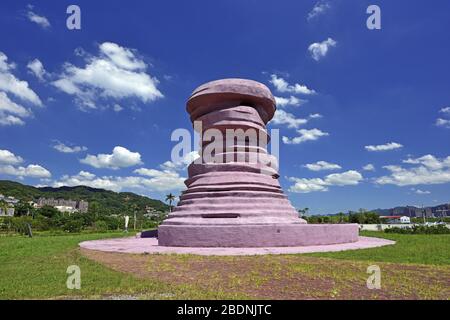 Foto laterale del paesaggio panoramico della città di New Taipei a Taiwan Foto Stock